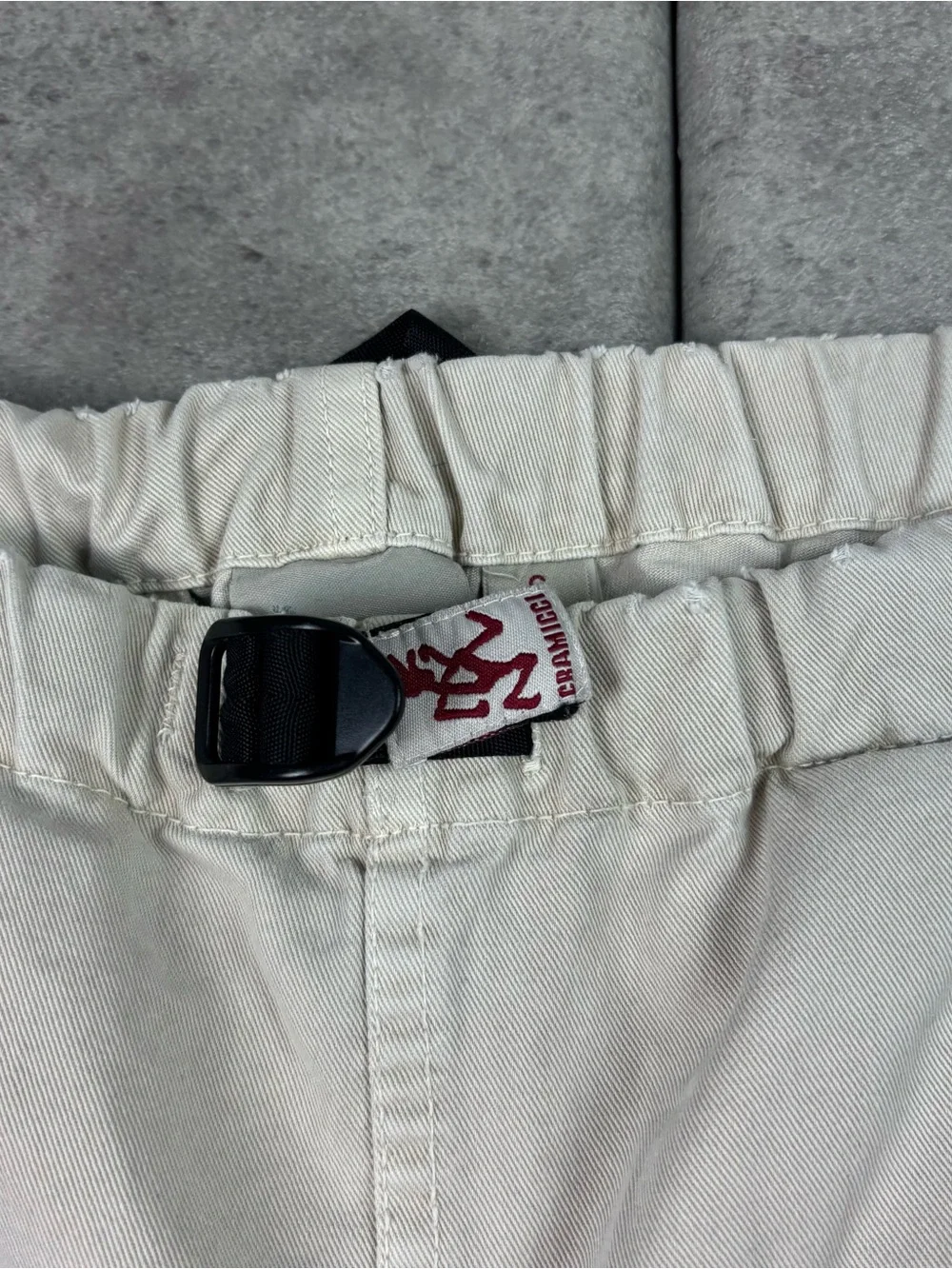 Vintage Gramicci Men's Tan and Cream Shorts